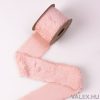 Fur ribbon (faux fur ribbon) 63mm x 2.7m - Powder Pink