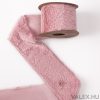 Fur ribbon (faux fur ribbon) 63mm x 2.7m - Mallow