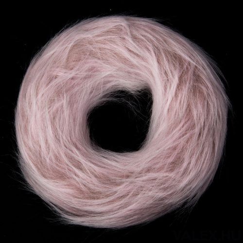 Furry wreath base 20cm - Long haired beige pink