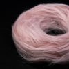Szőrmés koszorú alap 20cm - Hosszú szőrű halvány bézses rózsaszín