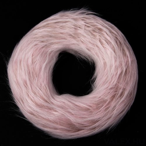 Fur wreath base 25cm - Long haired beige pink