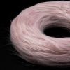 Szőrmés koszorú alap 25cm - Hosszú szőrű halvány bézses rózsaszín
