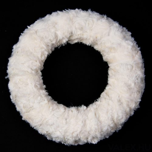 Fur wreath base 20cm - Curly White