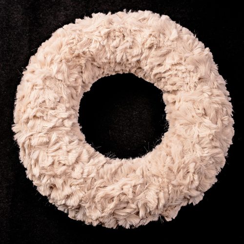 Fur wreath base 20cm - Curly powder pink
