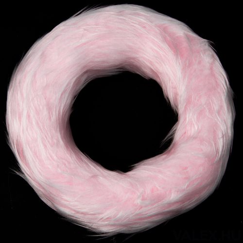 Szőrmés koszorú alap 25cm - Rózsaszín