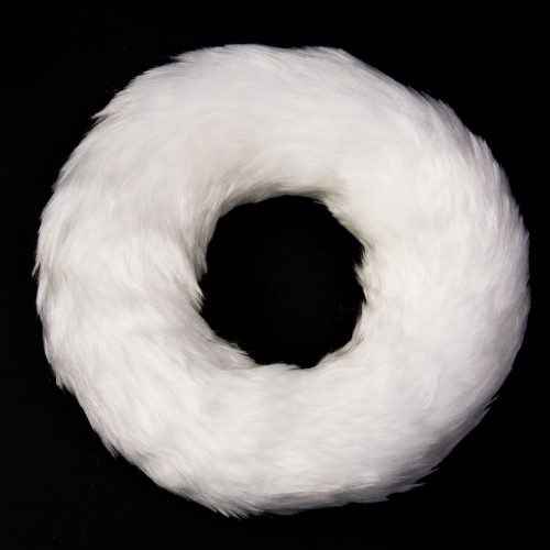 Fur wreath base 20cm - Medium haired White