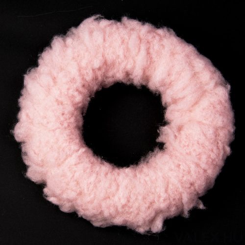 Fur wreath base 20cm - Powder Pink Cotton Candy