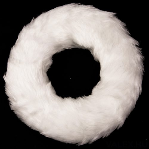 Fur wreath base 25cm - Medium haired White