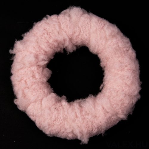 Fur wreath base 25cm - Powder Pink Cotton Candy