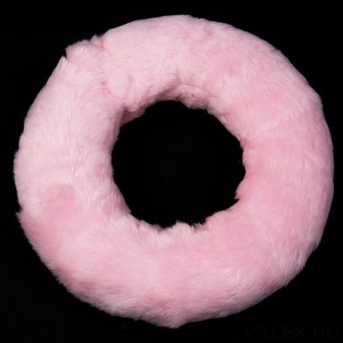 Szőrmés koszorú alap 25cm - Pihe-puha rózsaszín