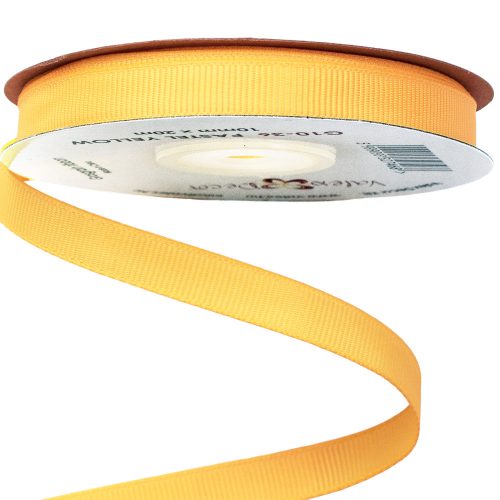 Grosgrain ribbon 10mm x 20m - Pastel yellow