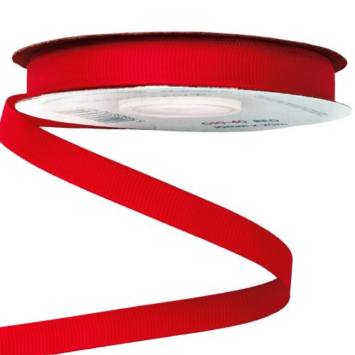 Grosgrain ribbon 10mm x 20m - Red
