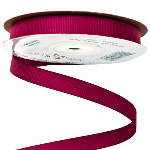 Grosgrain ribbon 10mm x 20m - Wine red