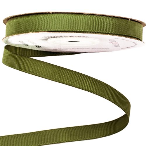 Grosgrain ribbon 10mm x 20m - Olive green