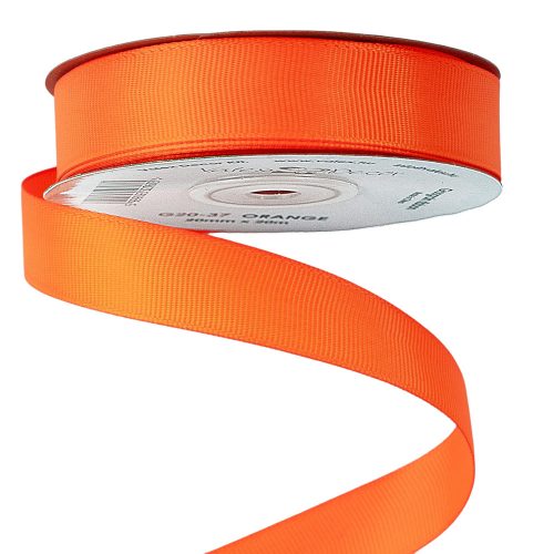 Grosgrain ribbon 20mm x 20m - Orange