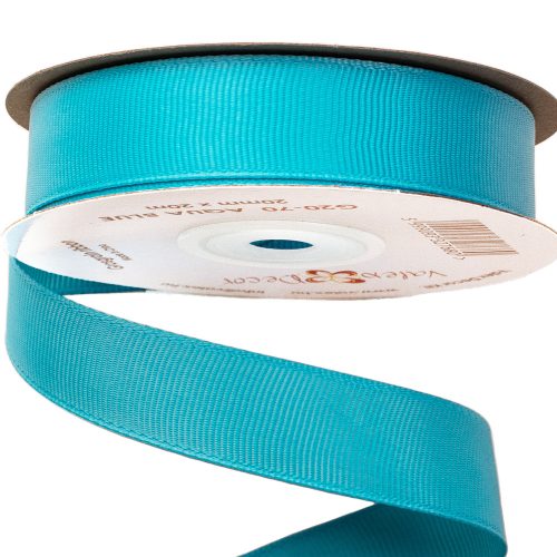 Grosgrain ribbon 20mm x 20m - Aqua blue