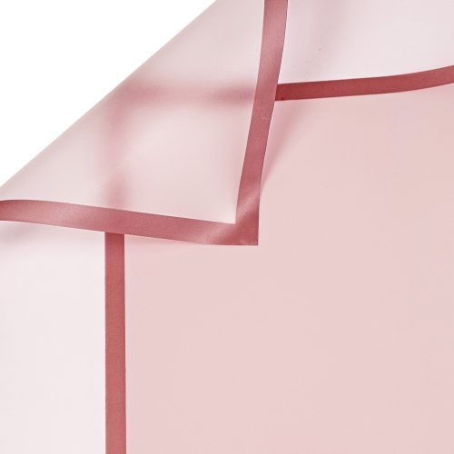Áttetsző keretes matt fólia ív 58 x 58cm, 20db - Púder rózsaszín