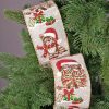 Cat Christmas ribbon with wire edge 64mm x 6.4m