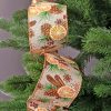 Cinnamon orange Christmas ribbon with wire edge 64mm x 6.4m