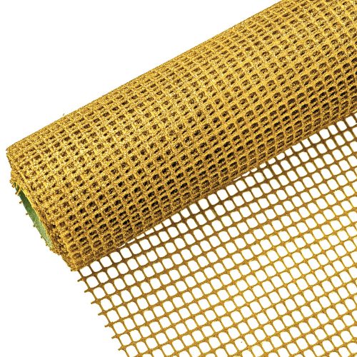 Glittering Valensz mesh 50cm x 4.5m - Gold