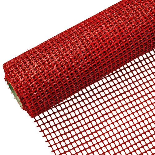 Glittering Valensz mesh 50cm x 4.5m - Red