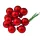 Glass Bauble Pick, Matte Red, 2cm, 12pcs Bundle