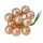 Glass Bauble Pick, Matte Champagne, 2cm, 12-Piece Bundle