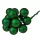 Glass Bauble Pick, Matte Dark Green, 2cm, 12pcs Bundle