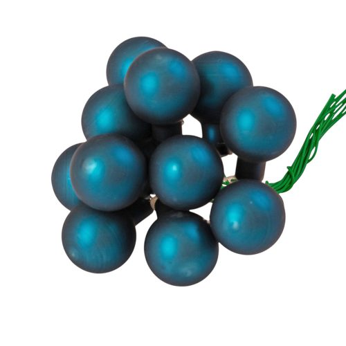 Üveggömb pick, matt kék, 2cm-es, 12 db-os köteg
