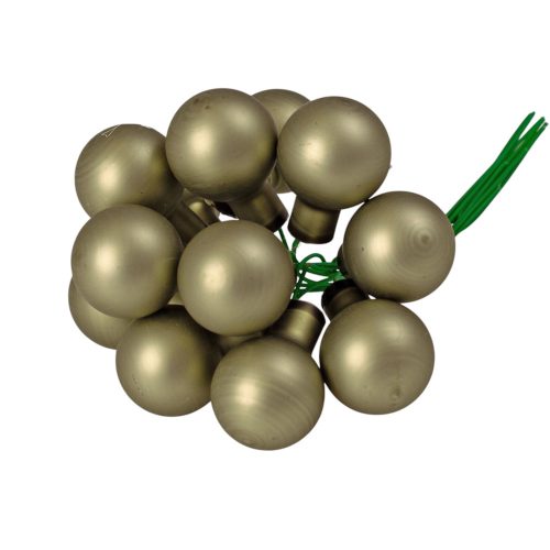 Üveggömb pick, matt rozmaring, 2cm-es, 12 db-os köteg