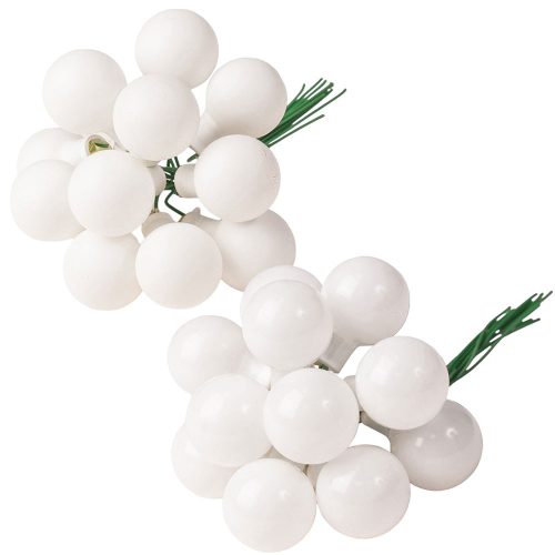 Üveggömb pick, 2cm-es, 12 köteges mix doboz - Fehér