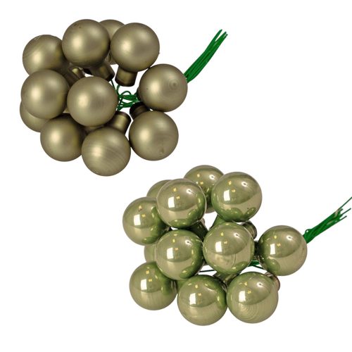 Üveggömb pick, 2cm-es, 12 köteges mix doboz - Rozmaring