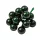 Glass Bauble Pick, Pearlescent Dark Green, 2cm, 12pcs Bundle