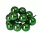 Glass Bauble Pick, Glossy Dark Green, 2cm, 12pcs Bundle