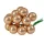 Glass Bauble Pick, Glossy Gold Brown, 2cm, 12-Piece Bundle