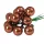 Glass Bauble Pick, Glossy Brown, 2cm, 12-Piece Bundle