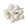 Glass Bauble Pick, Matte and Pearlescent Ecru Mix, 2cm, 12pcs Bundle