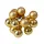 Glass Bauble Pick, Matte and Glossy Gold Mix, 2cm, 12pcs Bundle