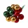 Glass Bauble Pick, Red, Green and Gold Mix, 2cm, 12pcs Bundle