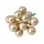 Glass Bauble Pick, Matte and Pearlescent Cream Mix, 2cm, 12pcs Bundle