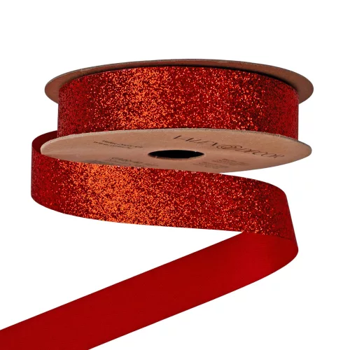 Glitter szalag 20mm x 10m - Piros