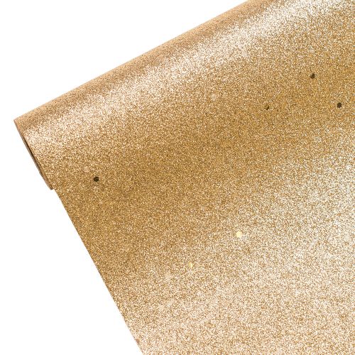 Glittery Christmas table runner, centerpiece 28cm x 2.7m - Gold