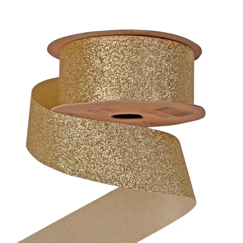 Glitter szalag 38mm x 10m - Arany