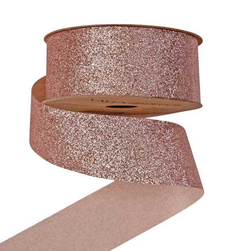 Glitter szalag 38mm x 10m - Rose gold