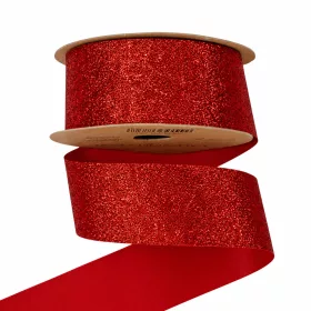 Glitter szalag 38mm x 10m - Piros