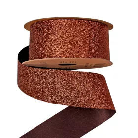 Glitter szalag 38mm x 10m - Sötétbarna