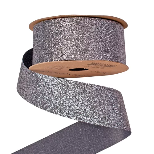 Glitter szalag 38mm x 10m - Ezüst