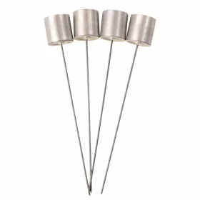   Gyertyatüske szett, aluminium, szálas gyertyához - 4 darabos, 2,2 cm átmérőjű gyertyához