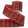 Checkered Christmas ribbon with wire edge 64mm x 6.4m