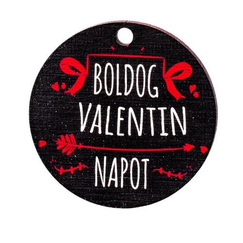 3pcs. "Boldog Valentin Napot!" inscription  decor wooden table 5cm